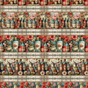 Latas e Flores RV 0.55cmX1.50mt