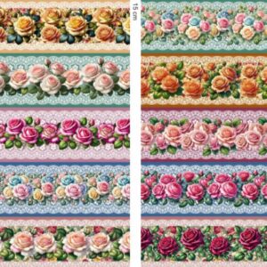 Rosas 3D IG 55cmX1.50mt