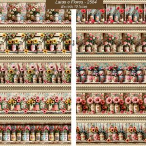 Latas e Flores IG 0.55cmX1.50mt