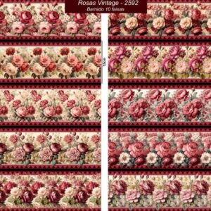 Rosas Vintage 0.55cmX1.50mt