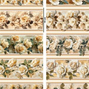 Flores Beges IG 0.55cmX1.50mt