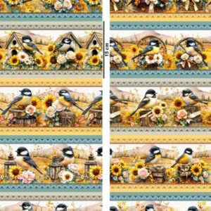 Flores e Passáros IG 0.55cmX1.50mt