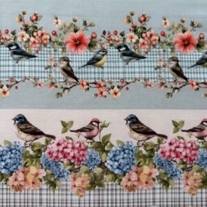 Passárinhos e Flores FM 0.55cmX1.50mt