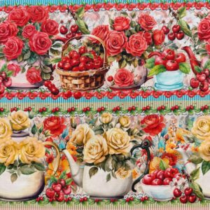 Rosas e Cerejas IG 0.55cmX1.50mt